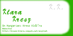 klara kresz business card